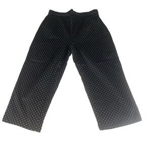 Vintage Bill Blass Women’s Black & White Polka Dot Stretch Cropped Pants Size 12
